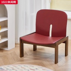 千匠一品 中古风格 白蜡木+坐垫 时尚优雅休闲椅1021-L