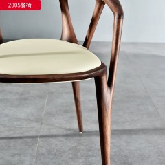 千匠一品 中古风格 白蜡木+坐垫(西皮 布面）时尚优雅餐椅2005-L