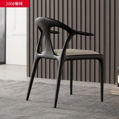 千匠一品 中古风格 白蜡木+坐垫（西皮 布面）时尚大气餐椅2008-L