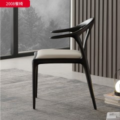 千匠一品 中古风格 白蜡木+坐垫（西皮 布面）时尚大气餐椅2008-L