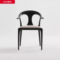 千匠一品 中古风格 白蜡木+坐垫（西皮 布面）时尚大气餐椅2008-L