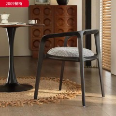 千匠一品 中古风格 白蜡木+坐垫（西皮 布面）时尚优雅餐椅2009-L