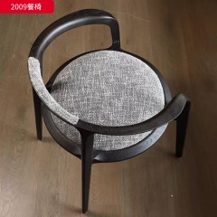 千匠一品 中古风格 白蜡木+坐垫（西皮 布面）时尚优雅餐椅2009-L