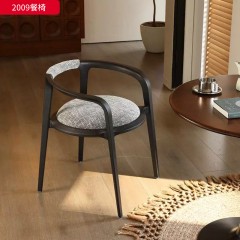 千匠一品 中古风格 白蜡木+坐垫（西皮 布面）时尚优雅餐椅2009-L