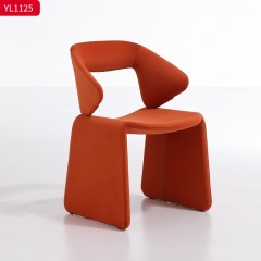 千匠一品 意式极简风格 优质绒布面料+定型棉 时尚优雅餐椅YL1125-L