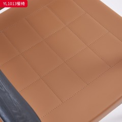 千匠一品 意式极简风格 马鞍皮+白蜡木框架 时尚优雅餐椅YL1013-L