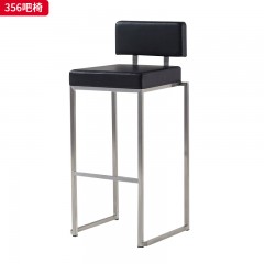 千匠一品 现代极简 西皮+高密度海绵+不锈钢脚架 时尚简约吧椅356-J