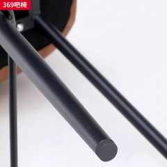 千匠一品 现代风格 西皮+高密度海绵+黑砂铁艺脚架 时尚大气吧椅369-J
