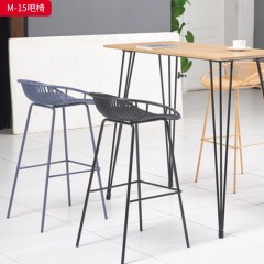千匠一品 现代风格 全新PP胶+铁艺喷涂脚架 时尚简约吧椅M-13  M-15-L