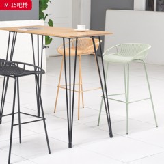 千匠一品 现代风格 全新PP胶+铁艺喷涂脚架 时尚简约吧椅M-13  M-15-L