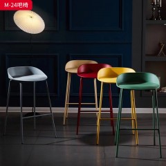 千匠一品 现代风格 全新PP胶+铁艺喷涂脚架 时尚简约吧椅M-23  M-24-L