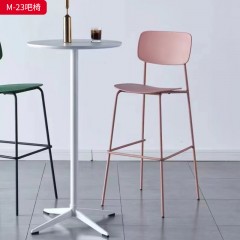 千匠一品 现代风格 全新PP胶+铁艺喷涂脚架 时尚简约吧椅M-23  M-24-L