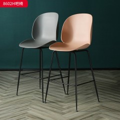 千匠一品 现代风格 PP胶+五金脚架 时尚大气吧椅8602H-J