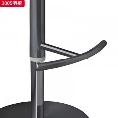 千匠一品 现代极简风格 西皮+高密度海绵+不锈钢拉丝脚架（可选银色 钛金 黑钛） 时尚简约吧椅2005-J