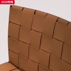千匠一品 现代极简风格 马鞍皮+高密度海绵+铁艺脚架 时间约吧椅2020-J