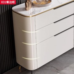【精品】千匠一品 轻奢现代风格 岩板+环保中纤板+实木脚+五金件 时尚简约餐边柜031-L