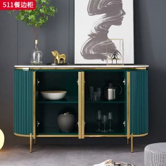 【精品】千匠一品 轻奢现代风格 岩板+环保中纤板+不锈钢 时尚简约餐边柜511-L