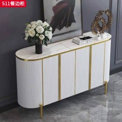 【精品】千匠一品 轻奢现代风格 岩板+环保中纤板+不锈钢 时尚简约餐边柜511-L