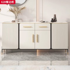【精品】千匠一品 意式轻奢风格 岩板+环保中纤板+碳素钢 时尚简约餐边柜628-J