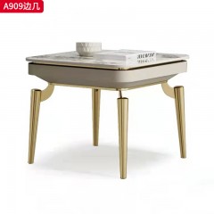 千匠一品 意式轻奢风格 岩板+环保中纤板+不锈钢脚架 时尚优雅边几A909-L