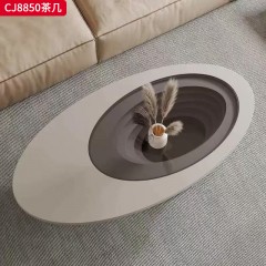 千匠一品 意式极简风格 中纤板烤漆+钢化玻璃 时尚极简茶几组合CJ8850-J