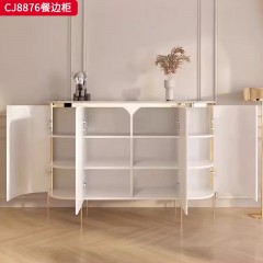 千匠一品 意式轻奢风格 岩板+环保中纤板+不锈钢 时尚简约餐边柜CJ8876-J