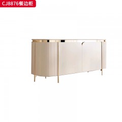 千匠一品 意式轻奢风格 岩板+环保中纤板+不锈钢 时尚简约餐边柜CJ8876-J