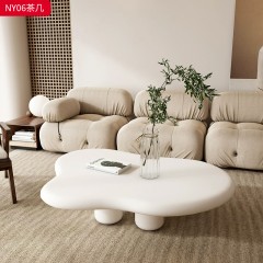 千匠一品 法式奶油风格 E1级环保中纤板+烤漆 时尚优雅茶几NY06-L