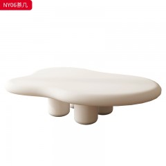 千匠一品 法式奶油风格 E1级环保中纤板+烤漆 时尚优雅茶几NY06-L