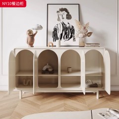 千匠一品 法式奶油风 E1级环保中纤板+烤漆 时尚优雅餐边柜NY10-L