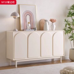 千匠一品 法式奶油风 E1级环保中纤板+烤漆 时尚优雅餐边柜NY10-L