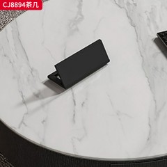 千匠一品 意式极简风格 岩板+环保中纤板+碳素钢脚架 时尚优雅茶几  电视柜CJ8894-L