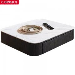 千匠一品 意式极简风格 岩板+环保中纤板+碳素钢脚架 时尚优雅茶几CJ8896-L
