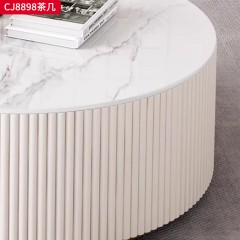 千匠一品 意式极简风格 岩板+环保中纤板+烤漆工艺+钢化玻璃 时尚优雅茶几CJ8898-L