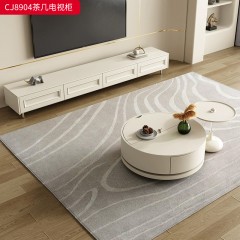 千匠一品 法式奶油风格 环保中纤板+烤漆工艺 时尚大气茶几组合 电视柜CJ8904-J