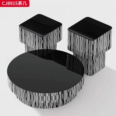 千匠一品 现代极简风格 钢化玻璃 时尚大气茶几组合CJ8915-J