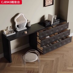 千匠一品 中古风格 多层实木板+烤漆工艺 时尚古典梳妆台CJ8943-J