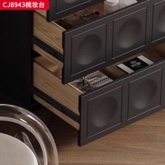 千匠一品 中古风格 多层实木板+烤漆工艺 时尚古典梳妆台CJ8943-J