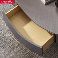 千匠一品 意式轻奢风格 不锈钢+钢化玻璃+碳素钢底座 时尚优雅茶几CJ8988-L