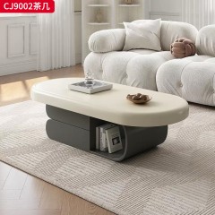 千匠一品 法式奶油风格 环保中纤板+烤漆工艺 时尚优雅茶几CJ9002-L