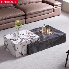千匠一品 意式极简风格 岩板+环保中纤板 时尚优雅茶几CJ9006-L