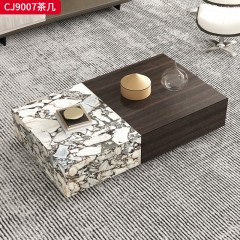 千匠一品 意式极简风格 岩板+环保中纤板 时尚优雅茶几CJ9007-L