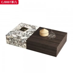 千匠一品 意式极简风格 岩板+环保中纤板 时尚优雅茶几CJ9007-L