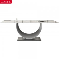 千匠一品 意式轻奢风格 岩板+不锈钢钛金封釉 时尚优雅餐桌JJ192-L