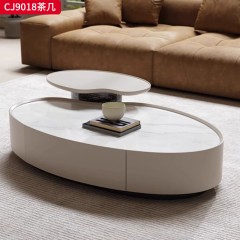 千匠一品 意式极简风格 岩板+环保中纤板+烤漆工艺 时尚优雅茶几CJ9018-L