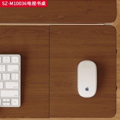 千匠一品 中古侘寂风格 多层实木板贴白蜡木皮+不锈钢架 时尚简约电视书桌SZ-M10036-J