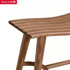 千匠一品 北欧风格 北美白蜡木 时尚大气小木凳Y311-L
