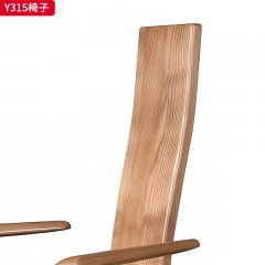 千匠一品 北欧风格 北美白蜡木+绒布面料+高密度海绵 时尚大气椅子Y315-L