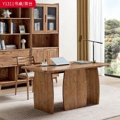 千匠一品 北欧风格 北美白蜡木实木 时尚大气书桌茶台Y1311-J