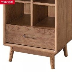 千匠一品 北欧风格 北美白蜡木 时尚大气边柜Y502-L